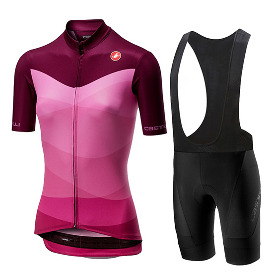 2019 Maillot Mujer Castelli Tabula Tirantes Mangas Cortas Rosa